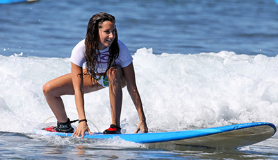 girl surfing